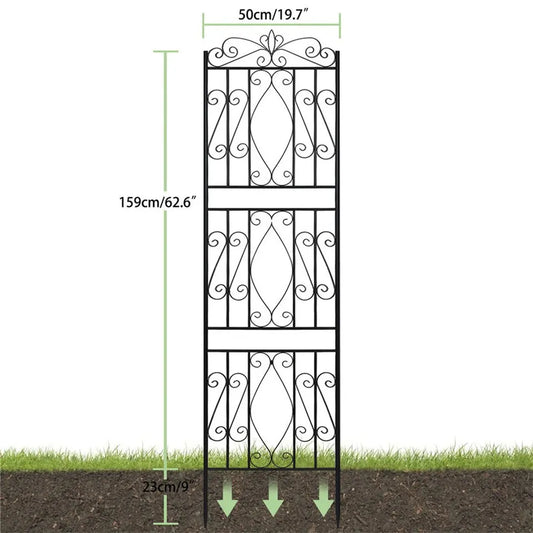 2 Pcs Large Metal Garden Trellis for Outdoor Yard & Patio - Image 2