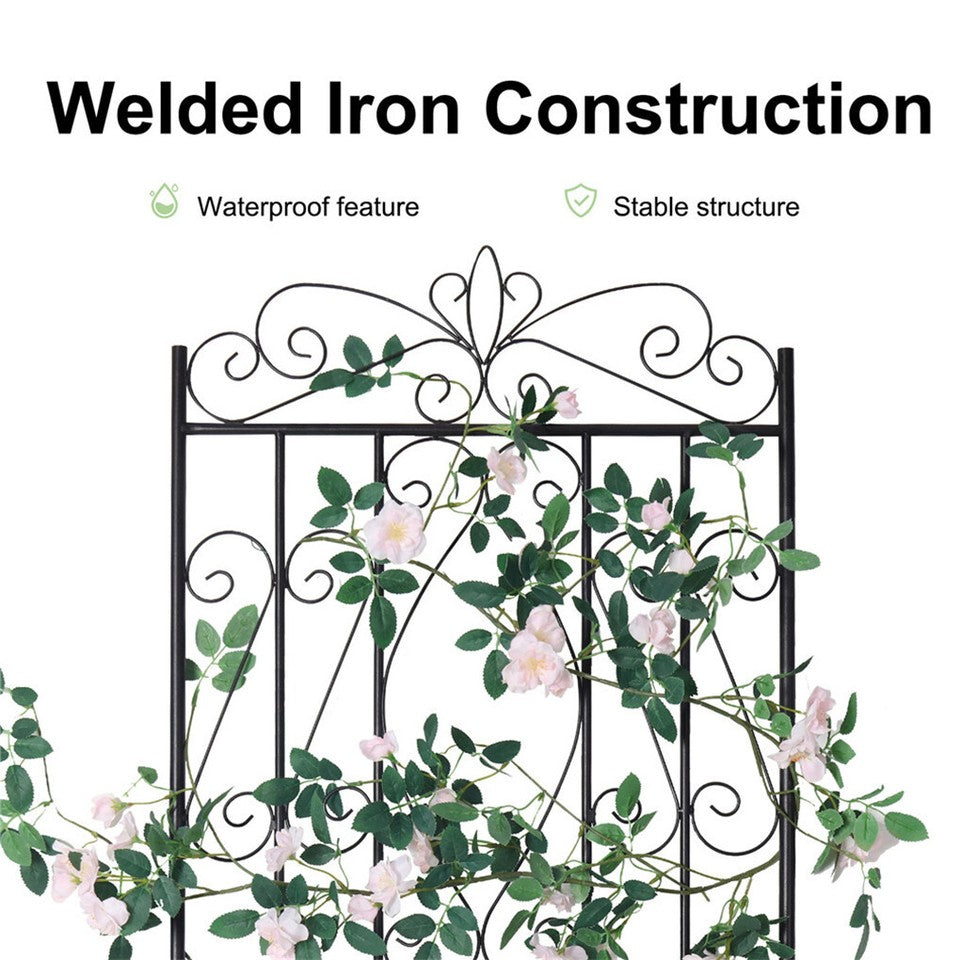2 Pcs Large Metal Garden Trellis for Outdoor Yard & Patio - Image 3