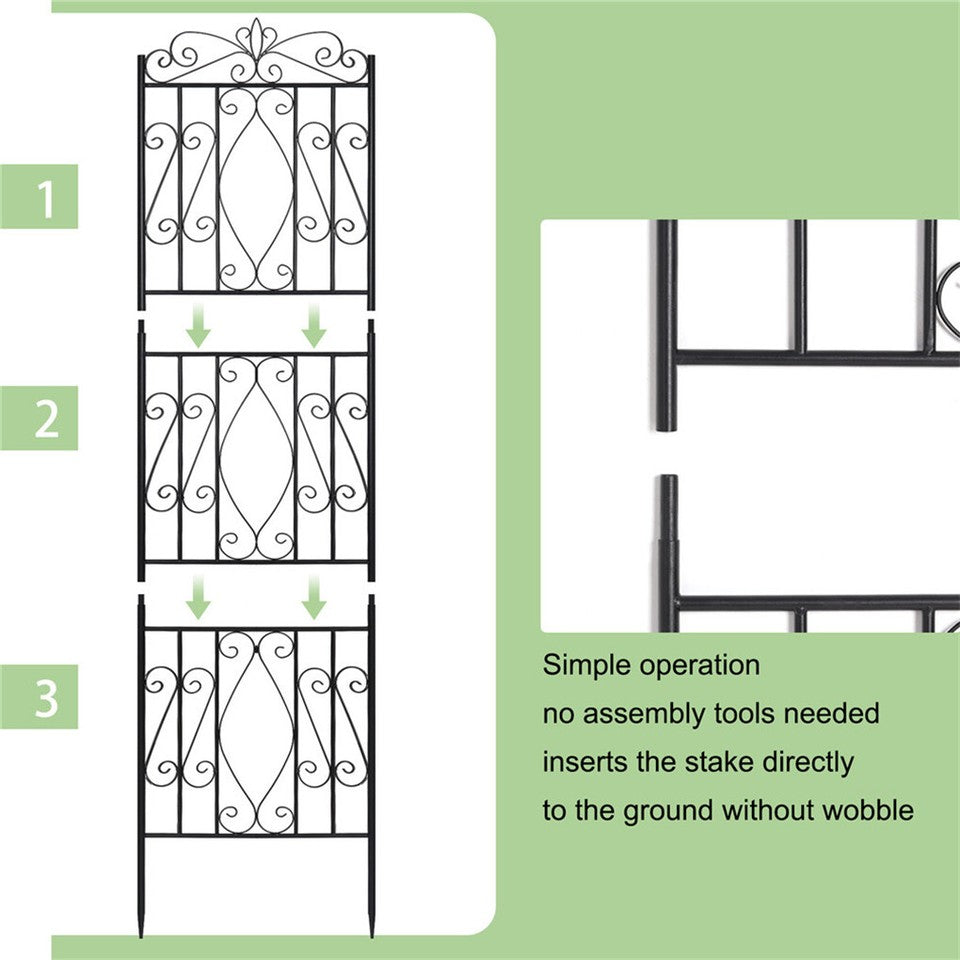 2 Pcs Large Metal Garden Trellis for Outdoor Yard & Patio - Image 4