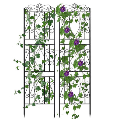 2 Pcs Large Metal Garden Trellis for Outdoor Yard & Patio - Image 5