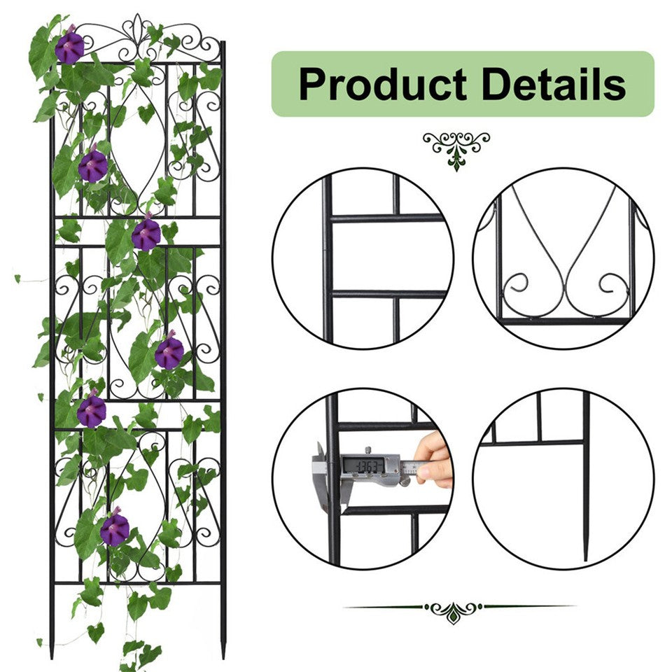 2 Pcs Large Metal Garden Trellis for Outdoor Yard & Patio - Image 6