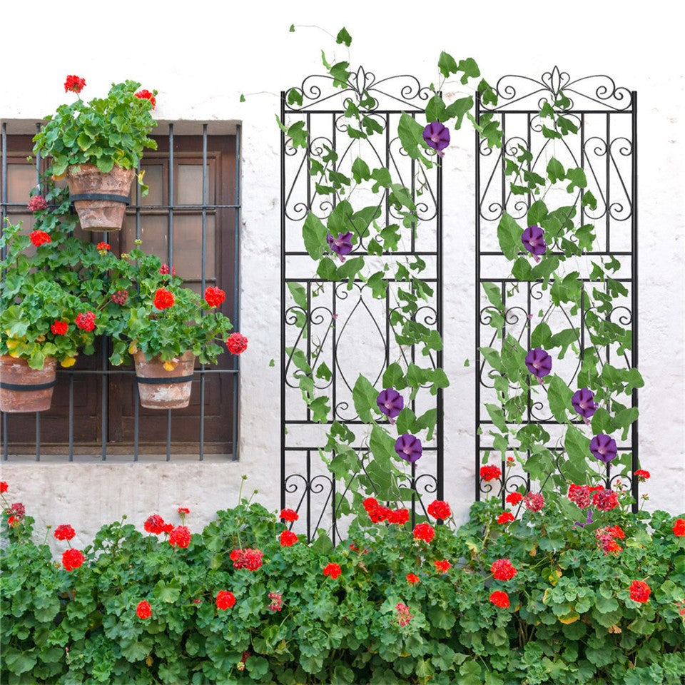 2 Pcs Large Metal Garden Trellis for Outdoor Yard & Patio - Image 8