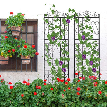 2 Pcs Large Metal Garden Trellis for Outdoor Yard & Patio - Image 8