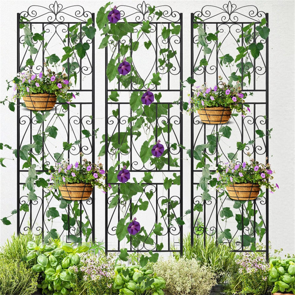 2 Pcs Large Metal Garden Trellis for Outdoor Yard & Patio - Image 9
