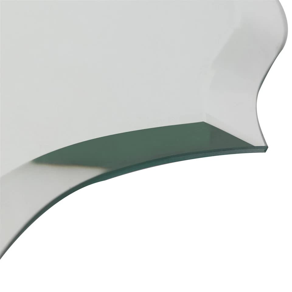 Beveled Silver Oval Wall Mirror Versatile Frameless Design for Vertical or Horizontal Display - Image 6