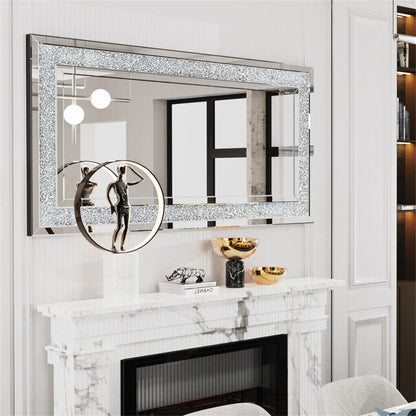 Xxxl Large Gorgeous Diamond Wall Mirror Crushed Crystal Long Full Length Mirror - Image 2