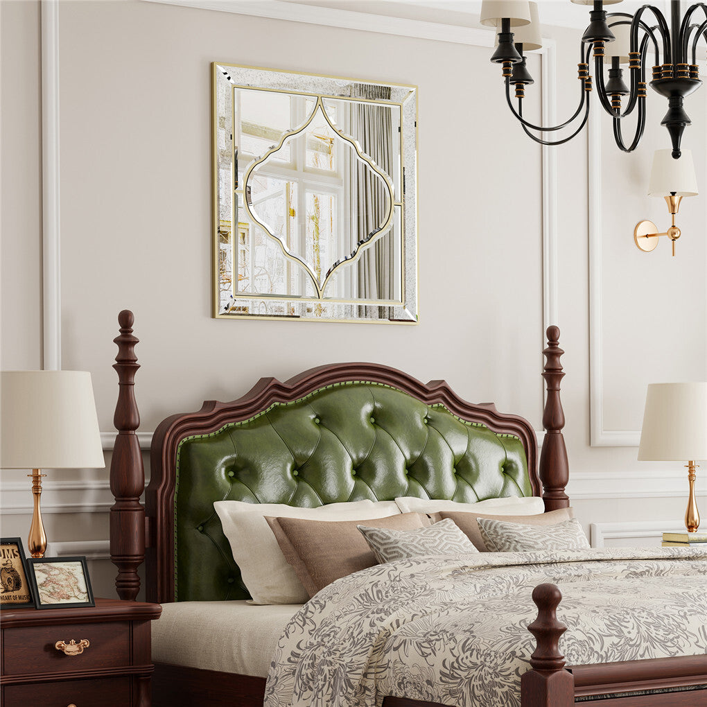 High-grade Unique Decorative Accent Mirror Elegant Square Wall Silver HD Mirror - Image 3