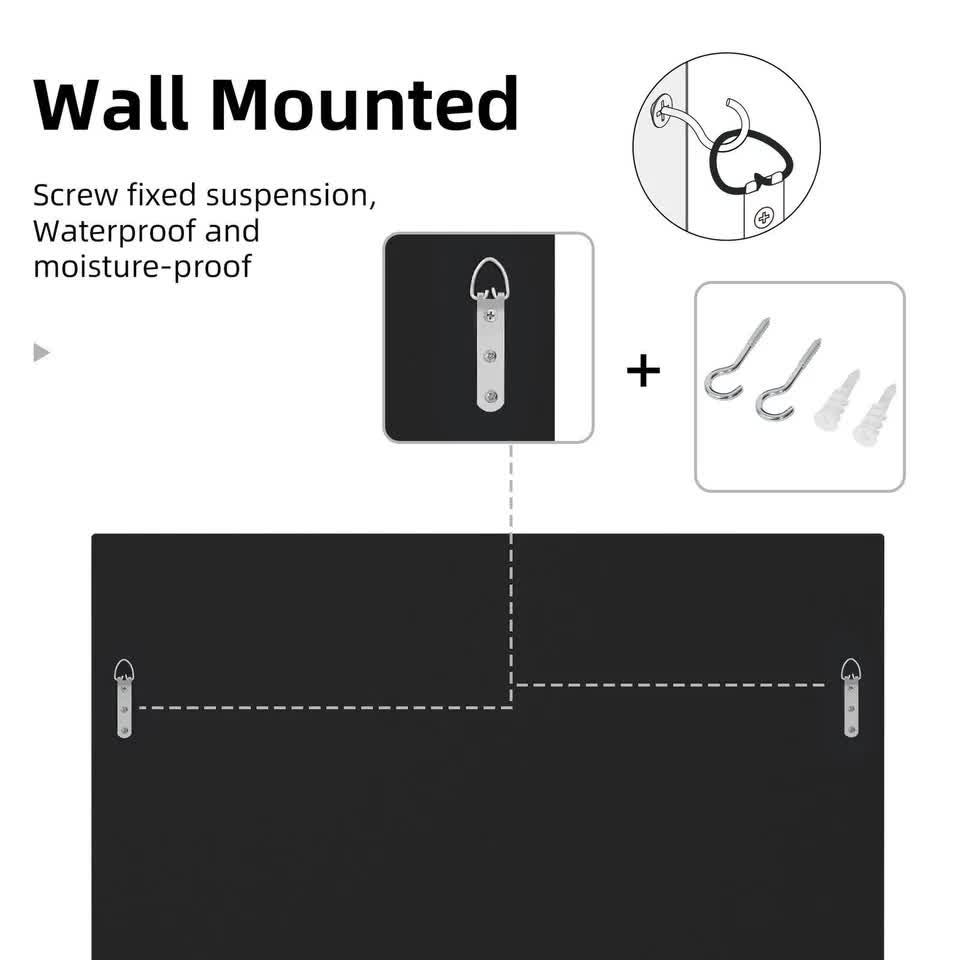 High-grade Unique Decorative Accent Mirror Elegant Square Wall Silver HD Mirror - Image 8