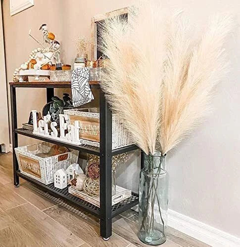 110CM Artificial Pampas Grass Large Tall Fluffy Faux Bulrush Reed Grass Bunch for Home Wedding Boho Decor (3PCS) - Image 4