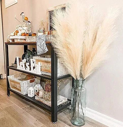 110CM Artificial Pampas Grass Large Tall Fluffy Faux Bulrush Reed Grass Bunch for Home Wedding Boho Decor (3PCS) - Image 4