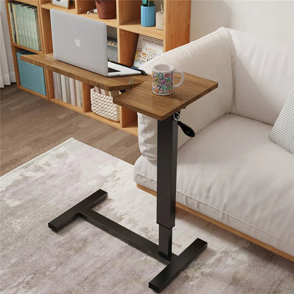 Premium height Adjustable Overbed Bedside Table With Wheels Solid Tilt Tray Table - Image 5