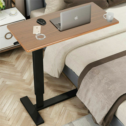 Non Tilt Top Overbed Bedside Table with Auto-Touch Adjustable Height Wheels - Image 3