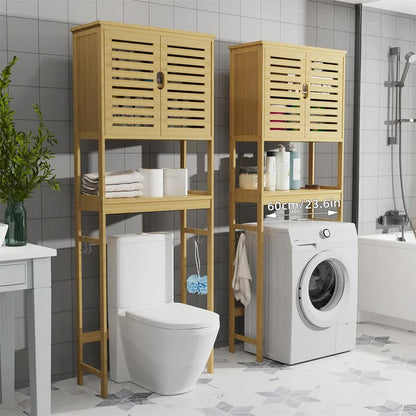 4-Tier Bamboo Bathroom Toilet Storage Rack - Image 4