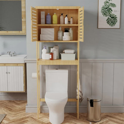 4-Tier Bamboo Bathroom Toilet Storage Rack - Image 5