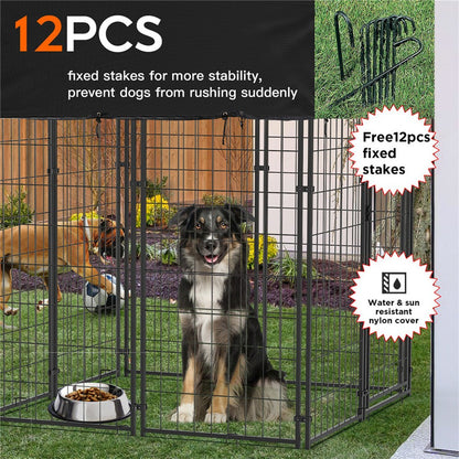 Large Jumbo Outdoor Dog Kennel Heavy Duty Pet Playpen Pre-galvanized Animal Cage Fence - Image 8