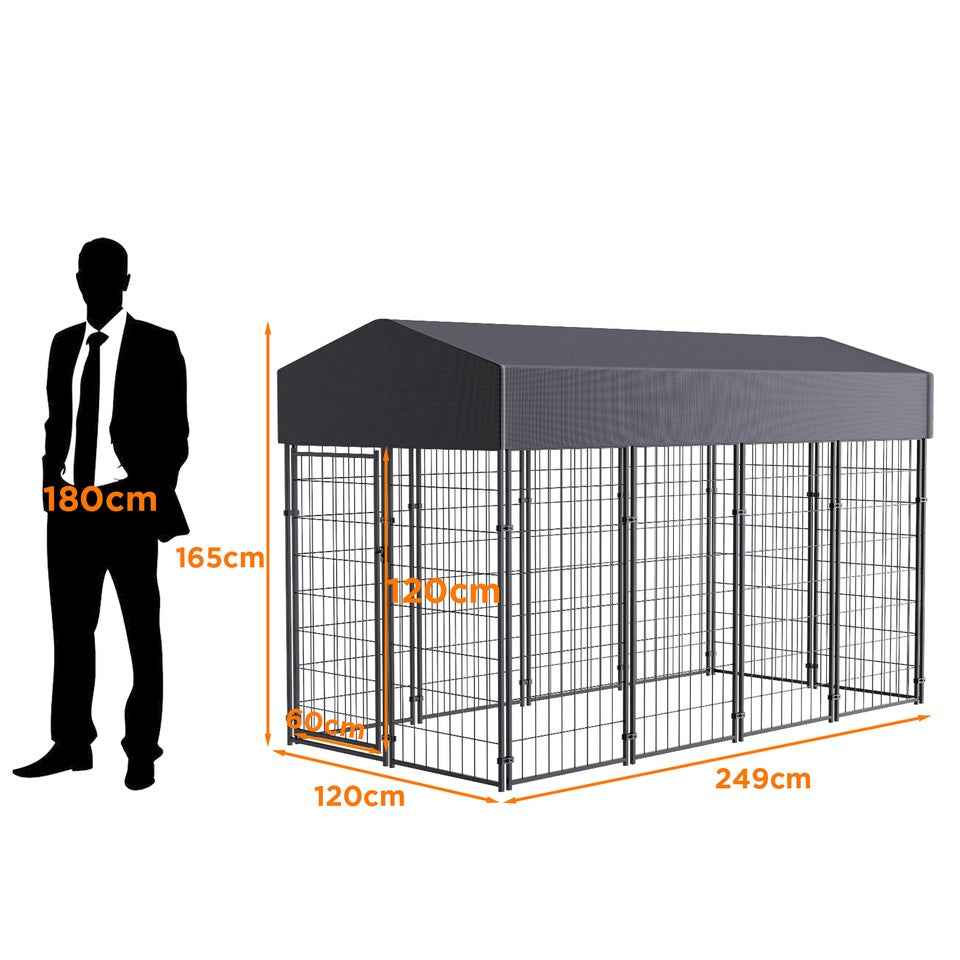 Large Jumbo Outdoor Dog Kennel Heavy Duty Pet Playpen Pre-galvanized Animal Cage Fence - Image 9