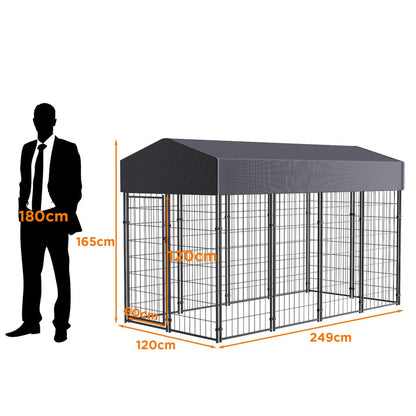 Large Jumbo Outdoor Dog Kennel Heavy Duty Pet Playpen Pre-galvanized Animal Cage Fence - Image 9