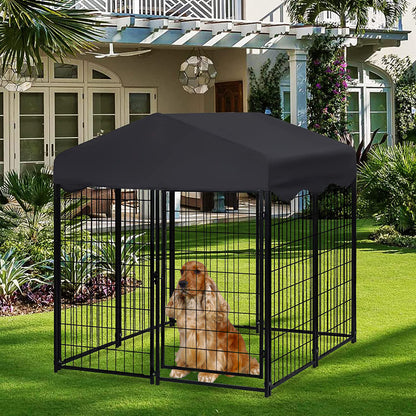 Dog Playpen House Heavy Duty Large Outdoor Dog Kennel Anti-rust Metal Pet Crate - Image 2