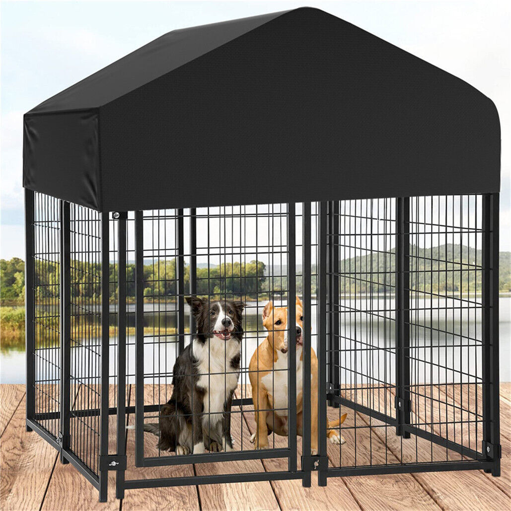 Dog Playpen House Heavy Duty Large Outdoor Dog Kennel Anti-rust Metal Pet Crate - Image 3