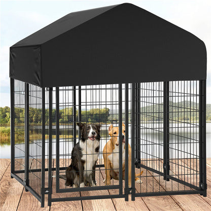 Dog Playpen House Heavy Duty Large Outdoor Dog Kennel Anti-rust Metal Pet Crate - Image 3