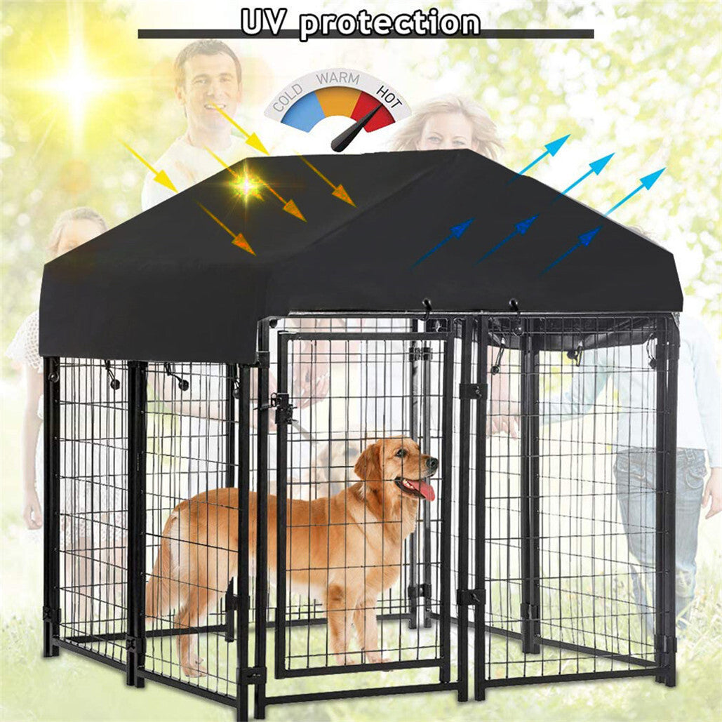 Dog Playpen House Heavy Duty Large Outdoor Dog Kennel Anti-rust Metal Pet Crate - Image 5