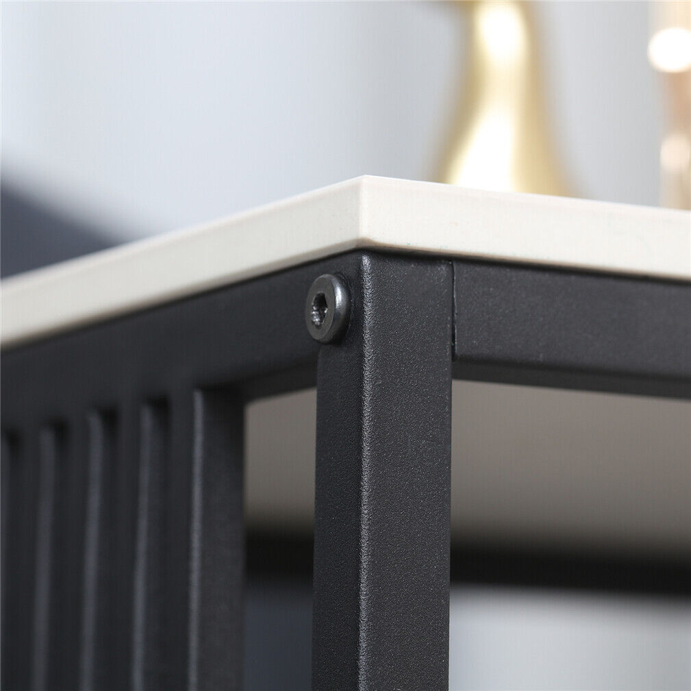 Luxury square side table marble stone-Black frame - Image 8