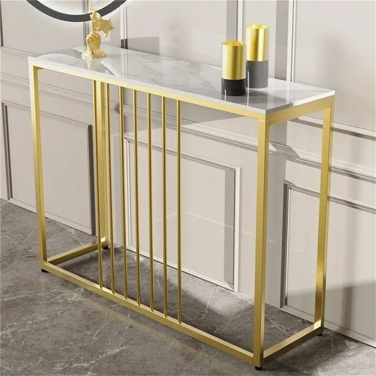 Golden Console Table for Hallway Entryway - Image 4