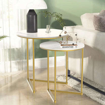 Set of 2 Sintered Stone Nesting End Tables - Image 4