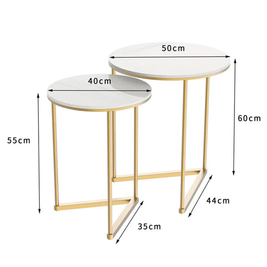 Set of 2 Sintered Stone Nesting End Tables - Image 5