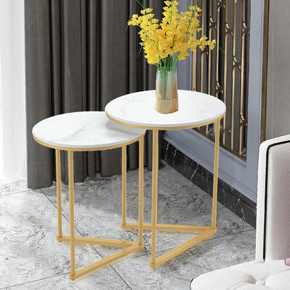 Set of 2 Sintered Stone Nesting End Tables - Image 6