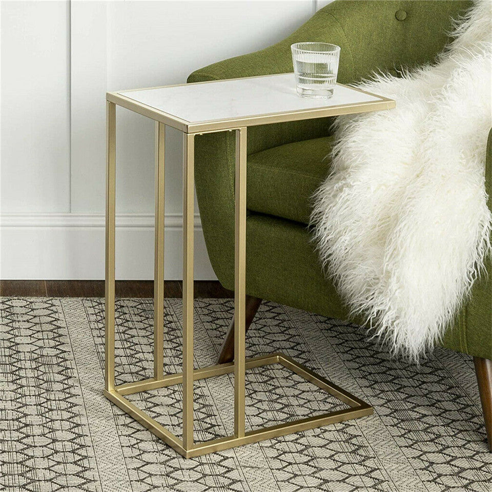 Heavy-Duty C-Shaped End Table with Storage - Image 4