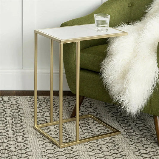 Heavy-Duty C-Shaped End Table with Storage - Image 4