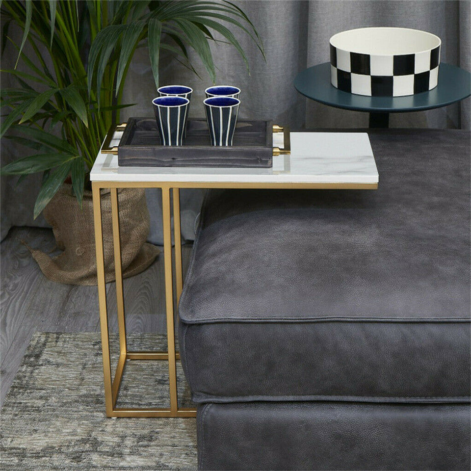 Heavy-Duty C-Shaped End Table with Storage - Image 5