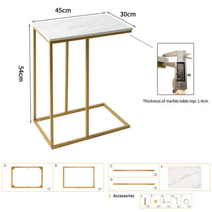Heavy-Duty C-Shaped End Table with Storage - Image 7