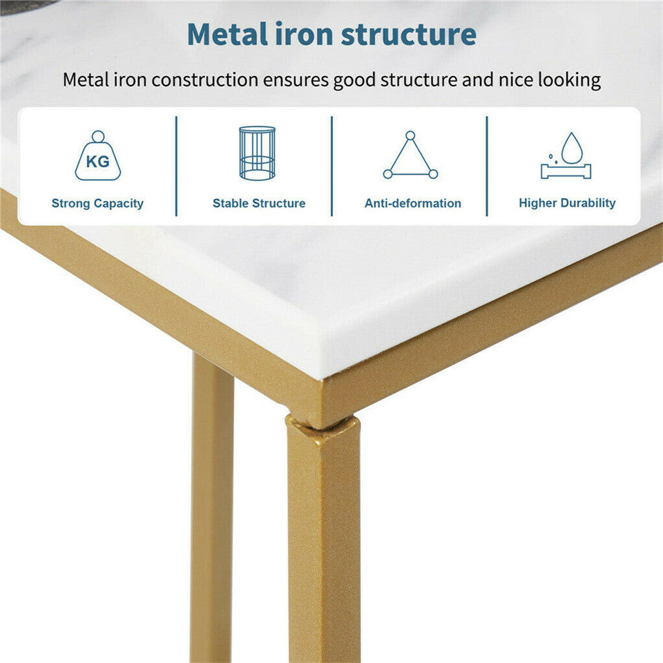 Heavy-Duty C-Shaped End Table with Storage - Image 8