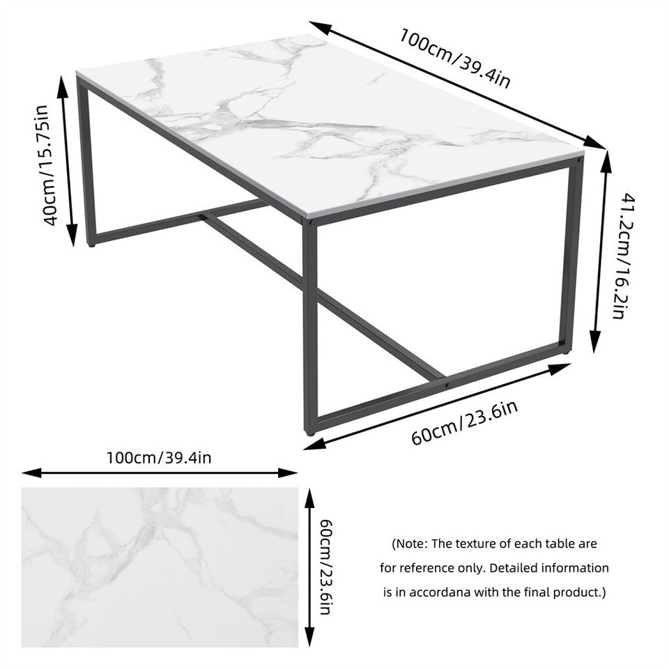 Elegant Heavy Duty Stone Coffee & Side Table - Image 7