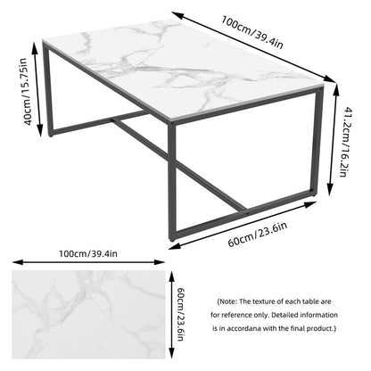 Elegant Heavy Duty Stone Coffee & Side Table - Image 7