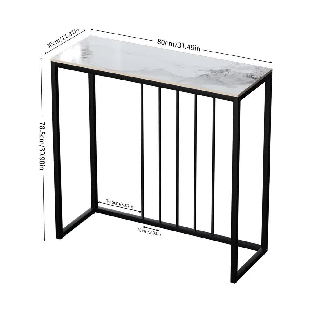 Glossy Sintered Stone Hallway Table - Image 2