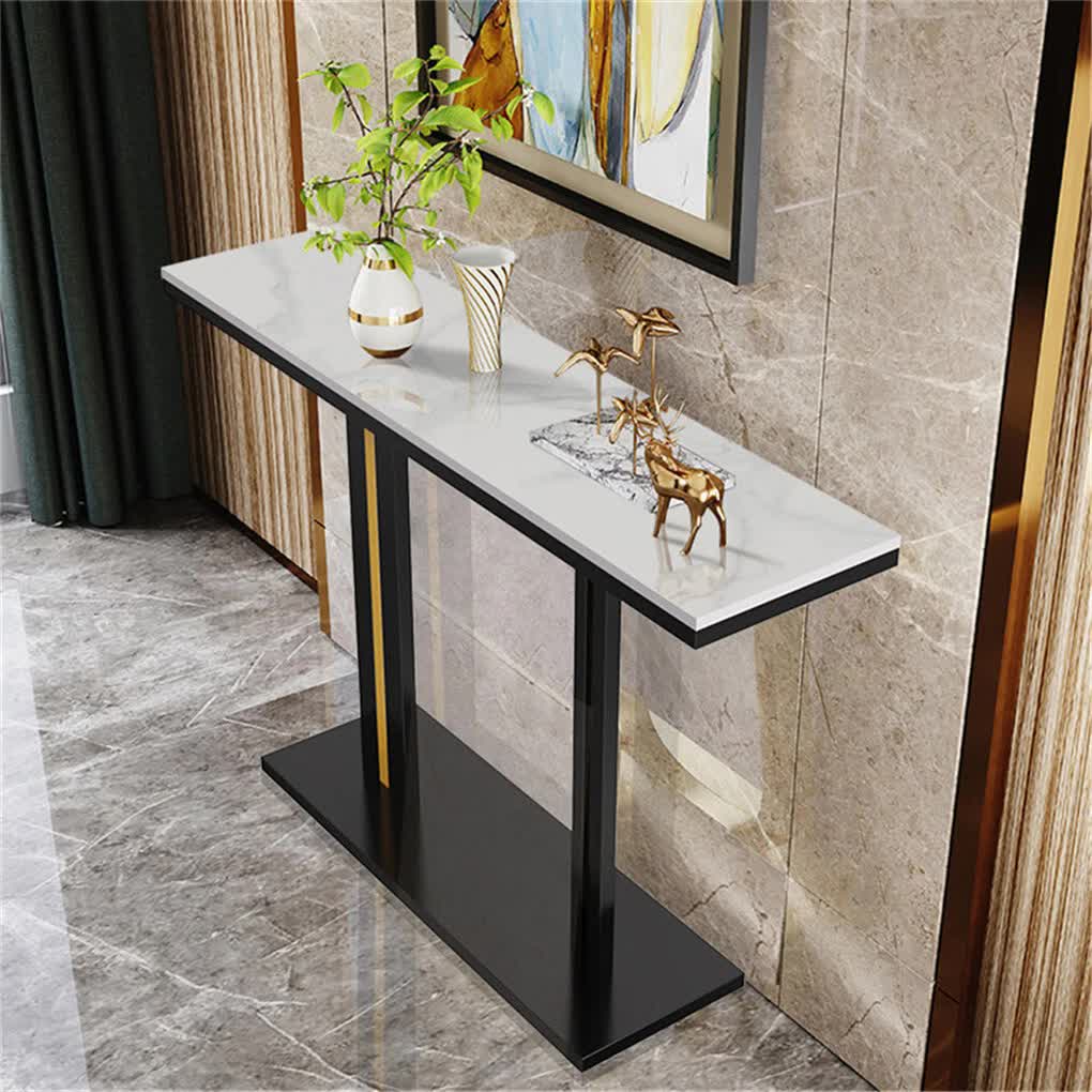 Heavy Duty Marble Entry Console Table Extra Large Sofa Table Accent Furniture - Image 2