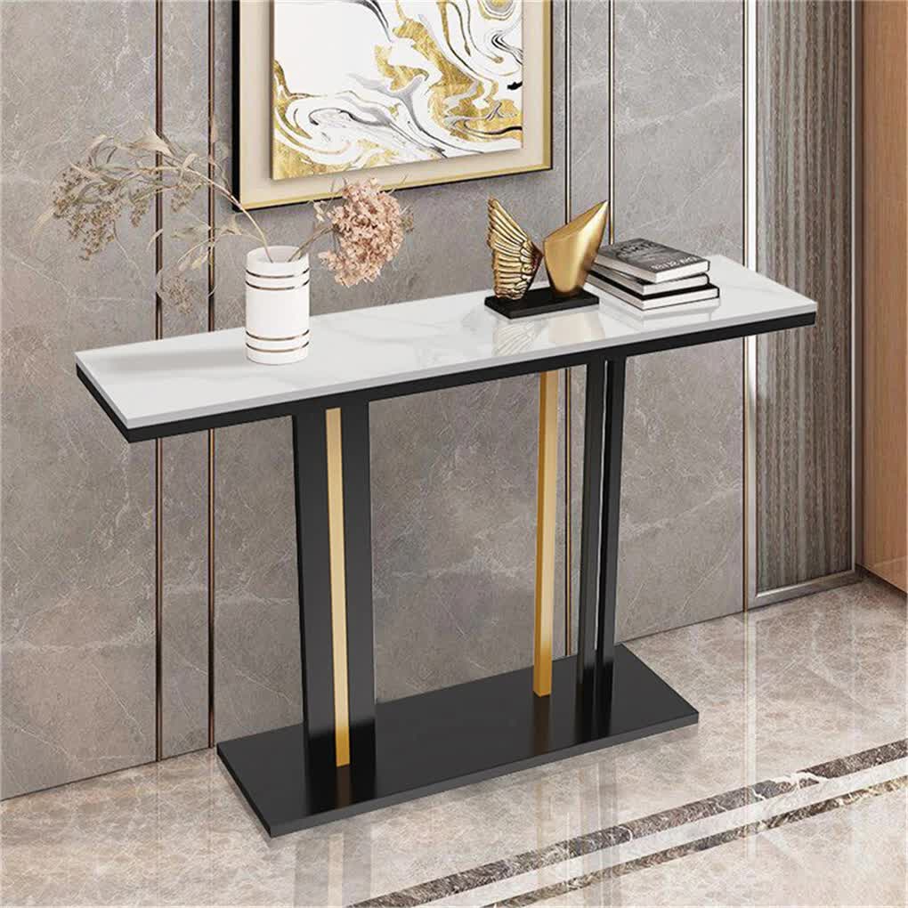 Heavy Duty Marble Entry Console Table Extra Large Sofa Table Accent Furniture - Image 4