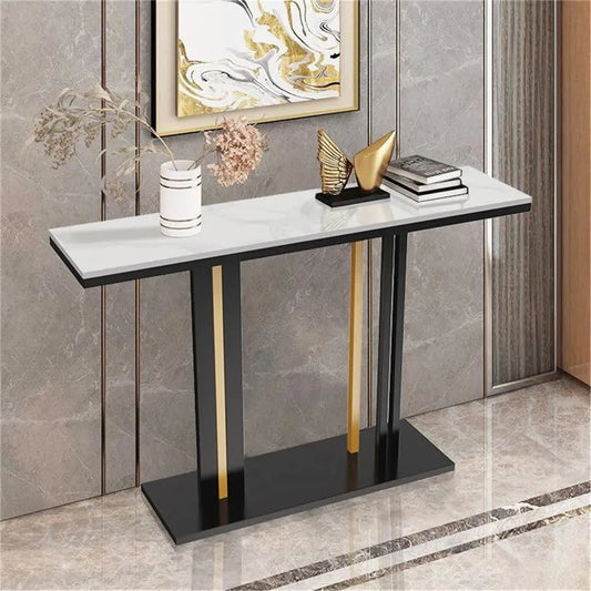 Heavy Duty Marble Entry Console Table Extra Large Sofa Table Accent Furniture - Image 4