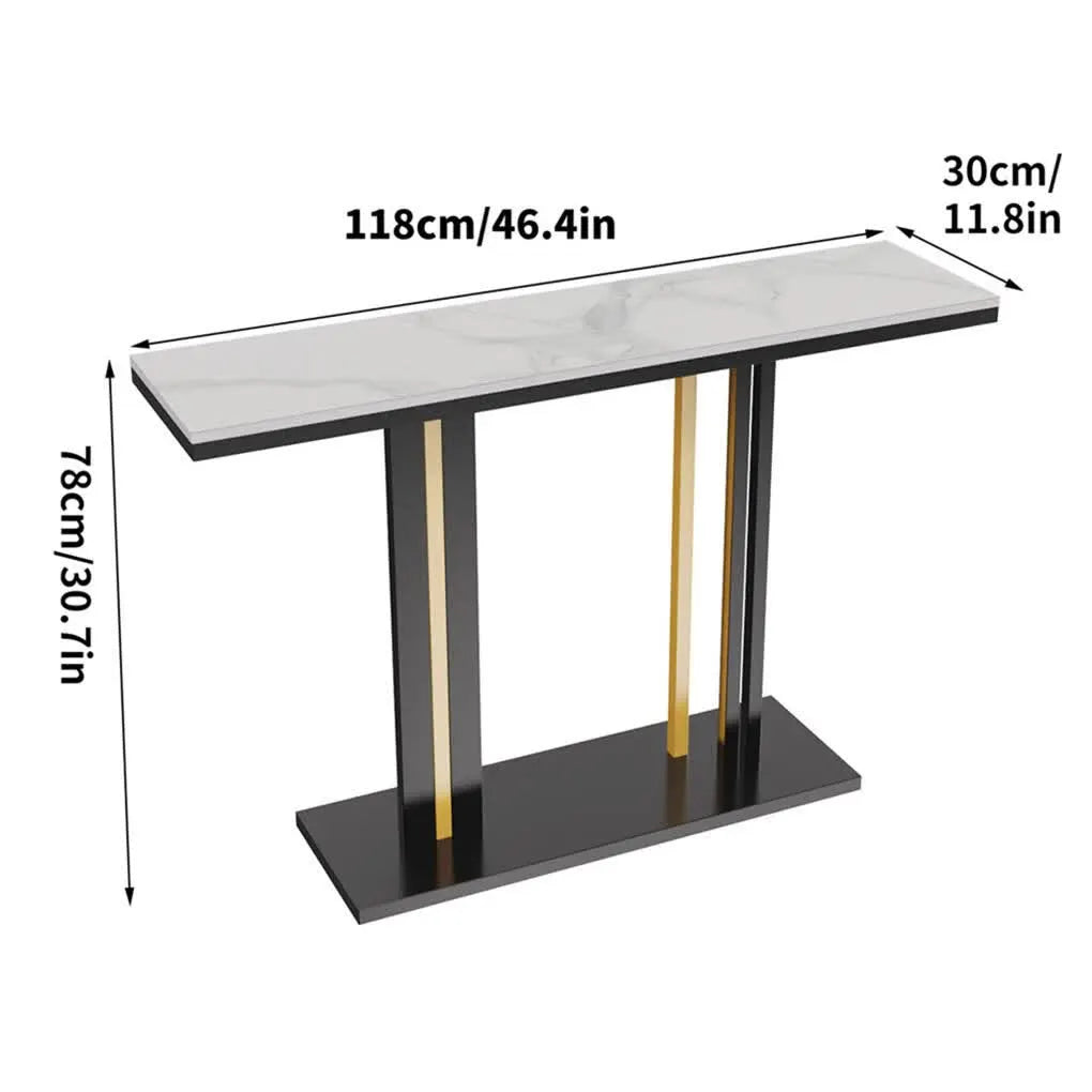Heavy Duty Marble Entry Console Table Extra Large Sofa Table Accent Furniture - Image 5