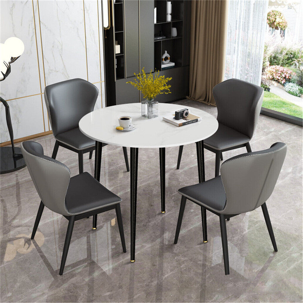 High-End Marble Round Kitchen Dining Table Sintered Stone Restaurant Table 80 x 80 cm - Image 3