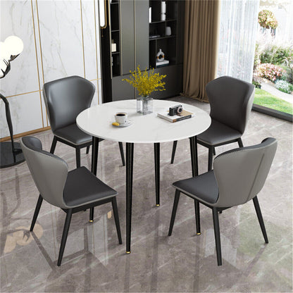 High-End Marble Round Kitchen Dining Table Sintered Stone Restaurant Table 80 x 80 cm - Image 3