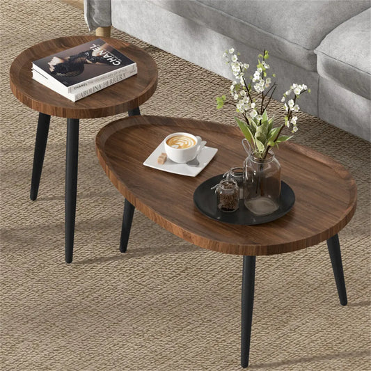 Industrial Nesting Wooden Side Tables - Image 2