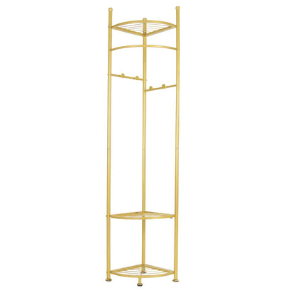 Fin Heavy Duty Clothes Stand Space-Saving Corner Coat Hat Shoes Rack Bedroom