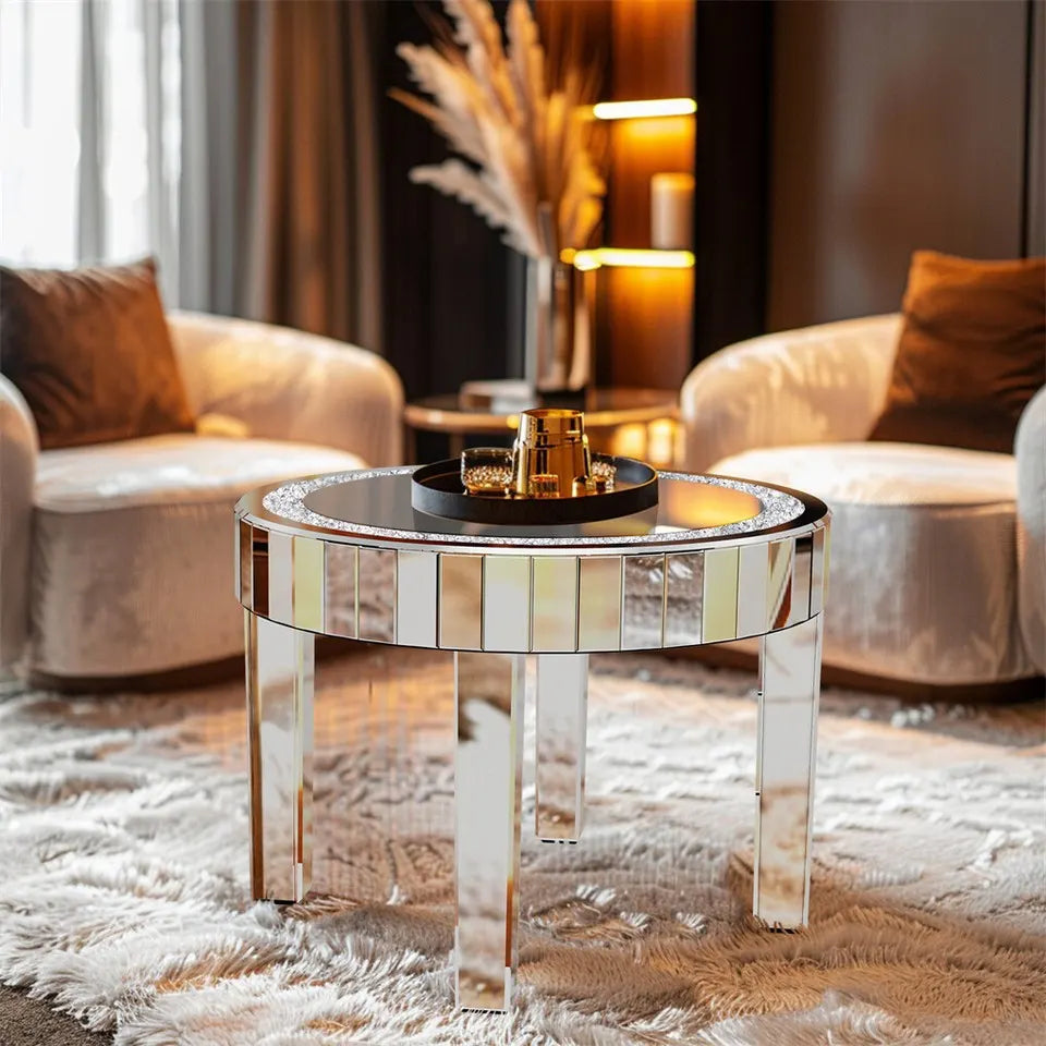 XXL Bling Mirrored Crystal Coffee Table - Image 4