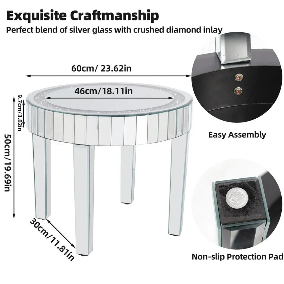 XXL Bling Mirrored Crystal Coffee Table - Image 8