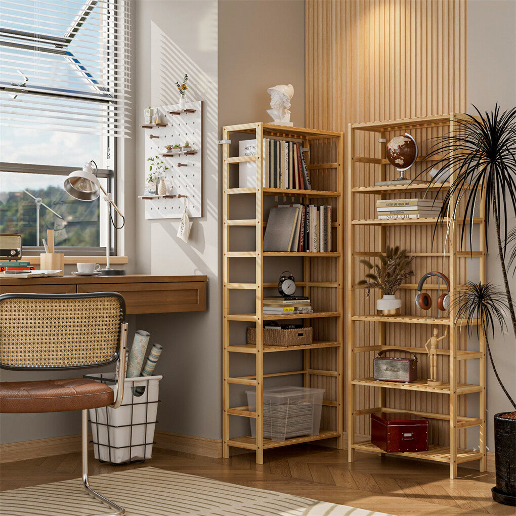 Fin Super Large Wooden Storage Unit 6 Adjustable Shelves Home Kitchen Organization - Image 4