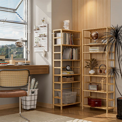 Fin Super Large Wooden Storage Unit 6 Adjustable Shelves Home Kitchen Organization - Image 4